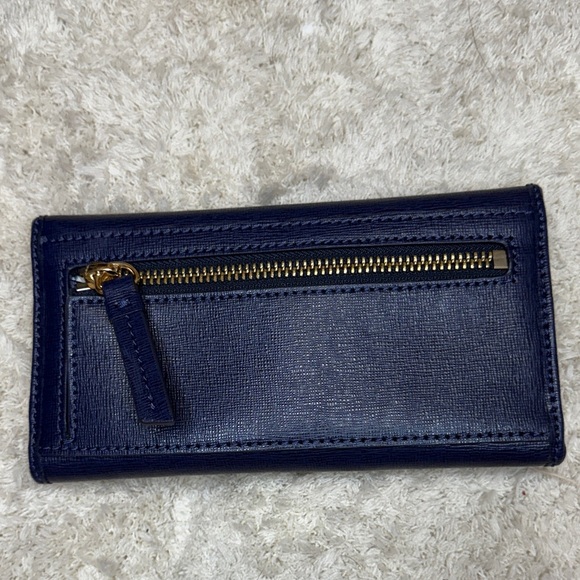 NWOT Dooney & Bourke Dark Blue Saffiano Continental Wallet - Picture 2 of 12